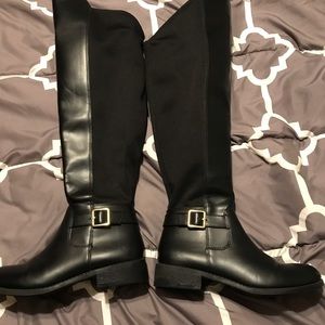 Black knee high boots